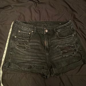 American Eagle High Rise Tom Girl Midi Jean Shorts size 10